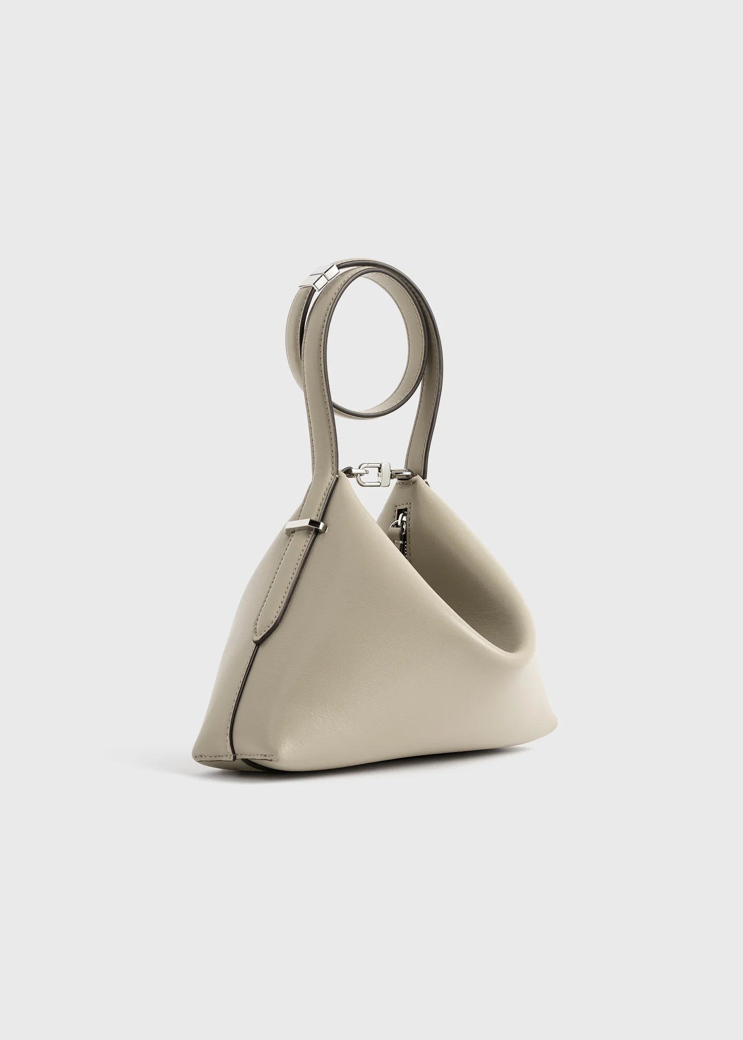 TOTEME Embrayage T-Lock Blanc Martelé