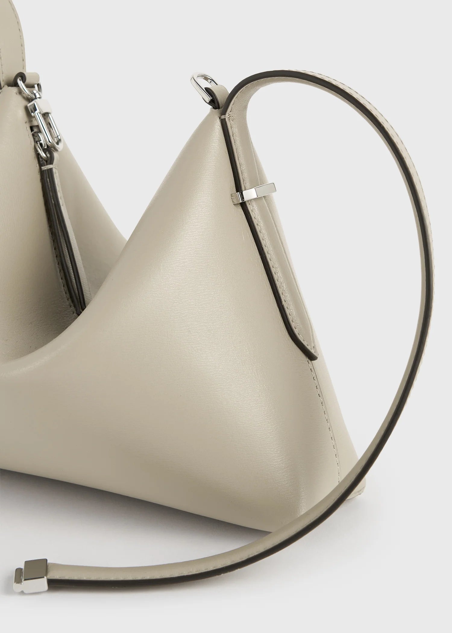 TOTEME Embrayage T-Lock Blanc Martelé