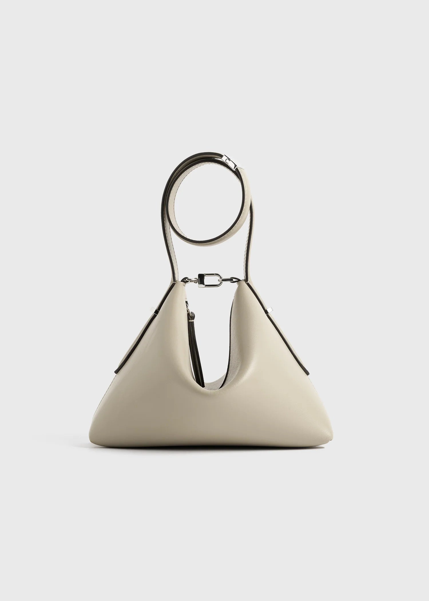TOTEME Embrayage T-Lock Blanc Martelé