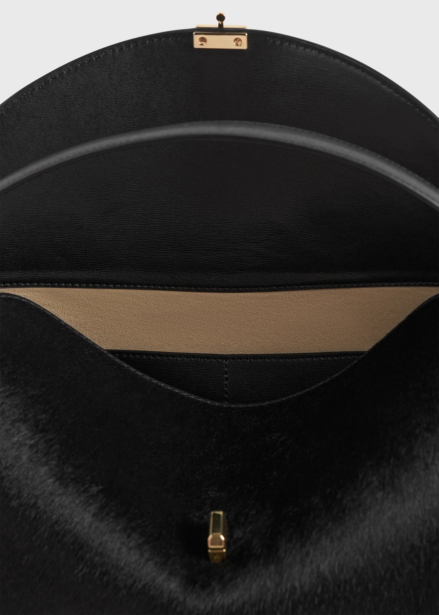 Toteme T-Lock Top Handle Pony Black