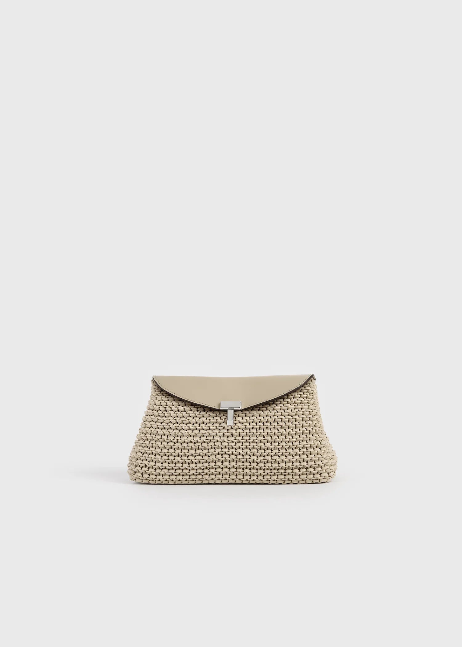 Toteme Mini T-lock Pony Hair Clutch Black