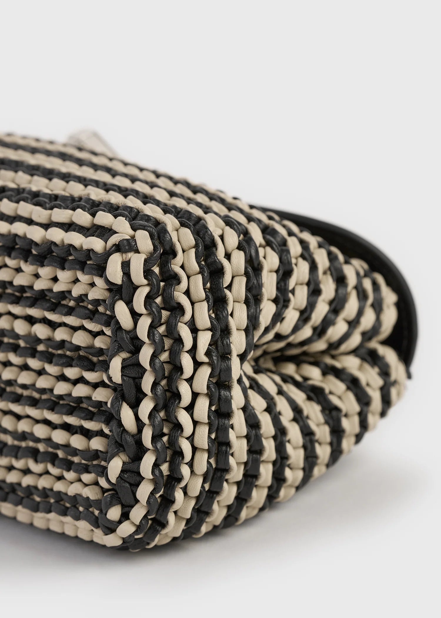 Toteme Mini T-lock Pony Hair Clutch Black