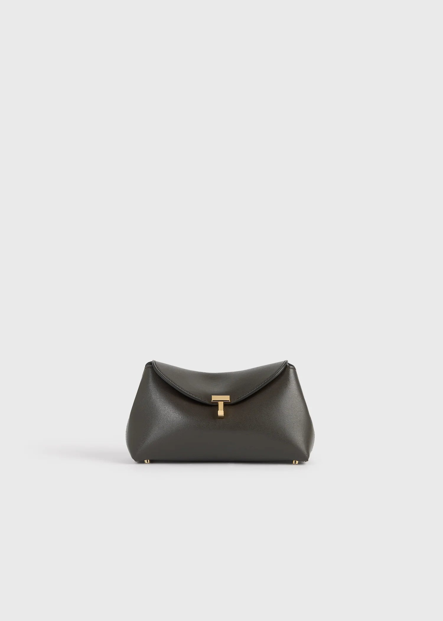 Toteme Mini T-lock Pony Hair Clutch Black