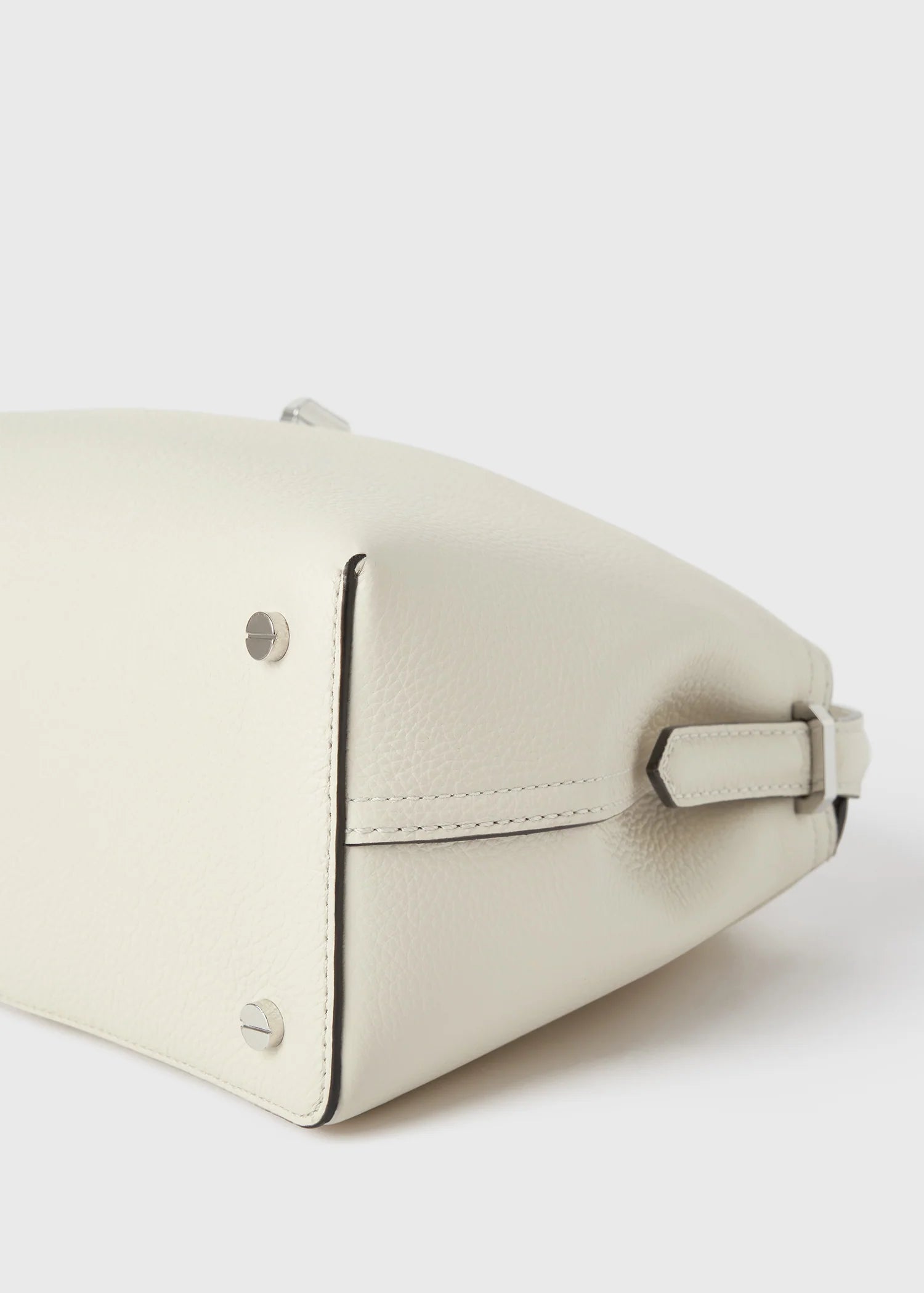 Toteme T-Lock Leather Top Handle Black