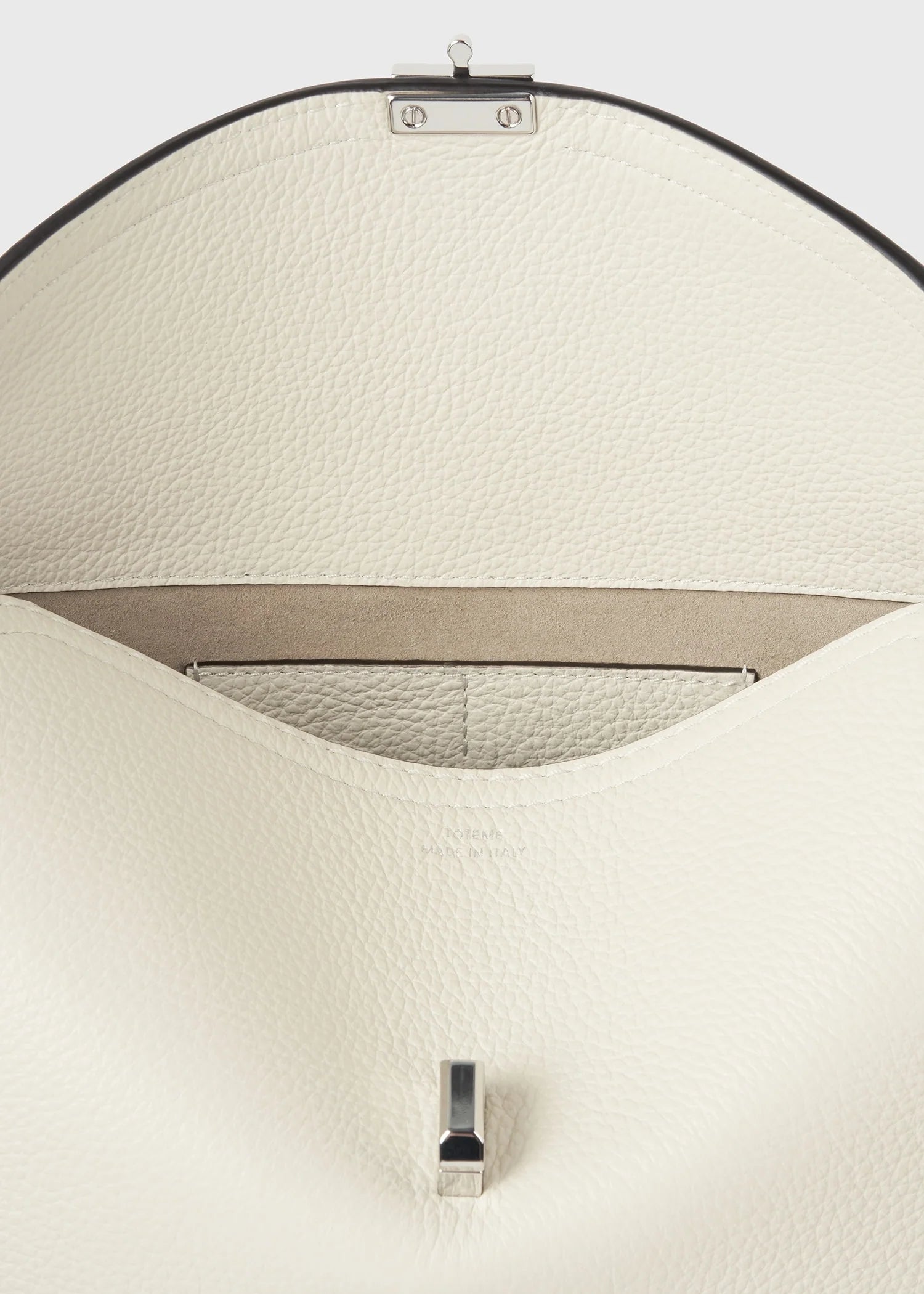 Pochette TOTEME T-Lock en cuir marron clair