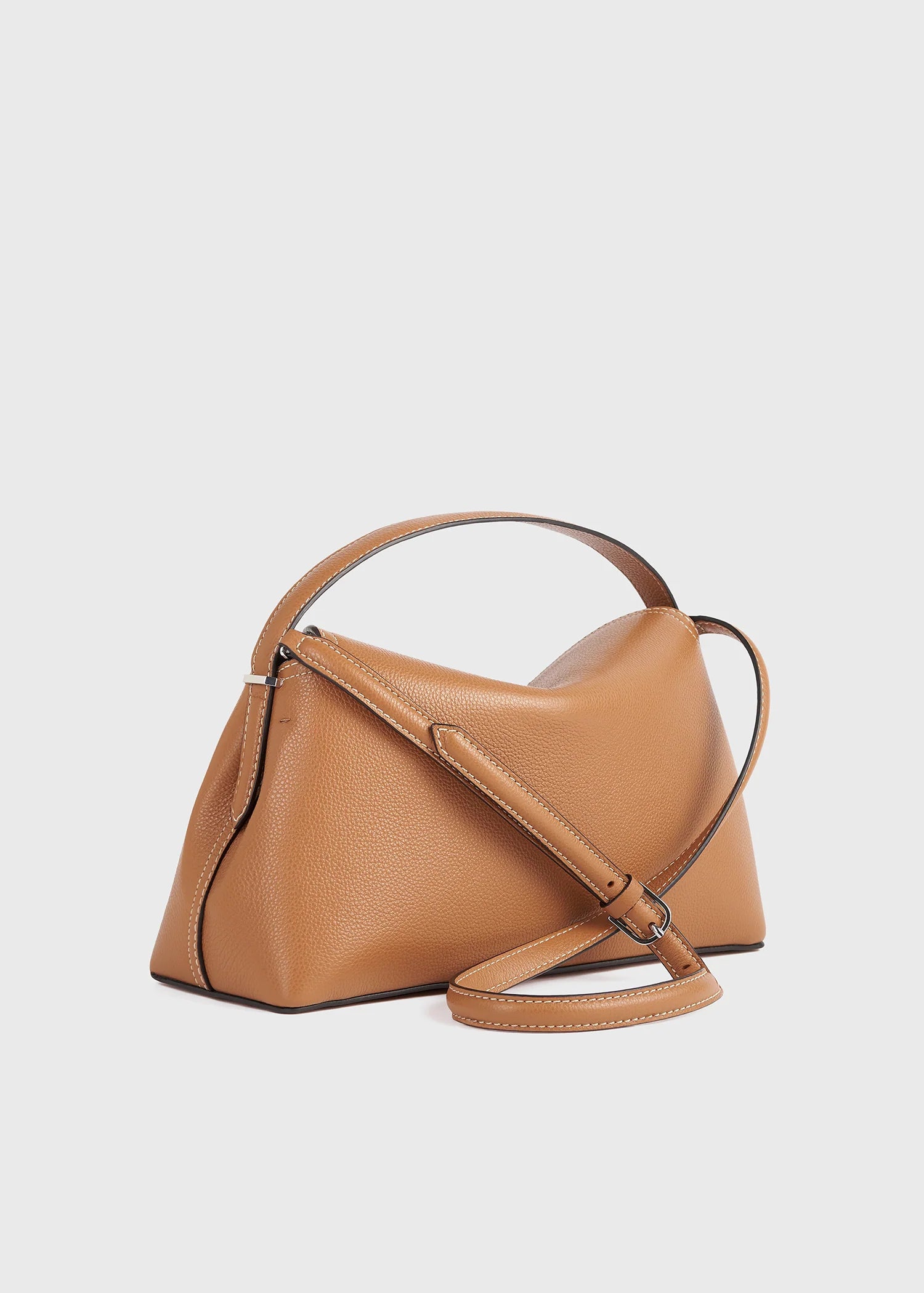 Toteme T-Lock Suede Top Handle Light Brown