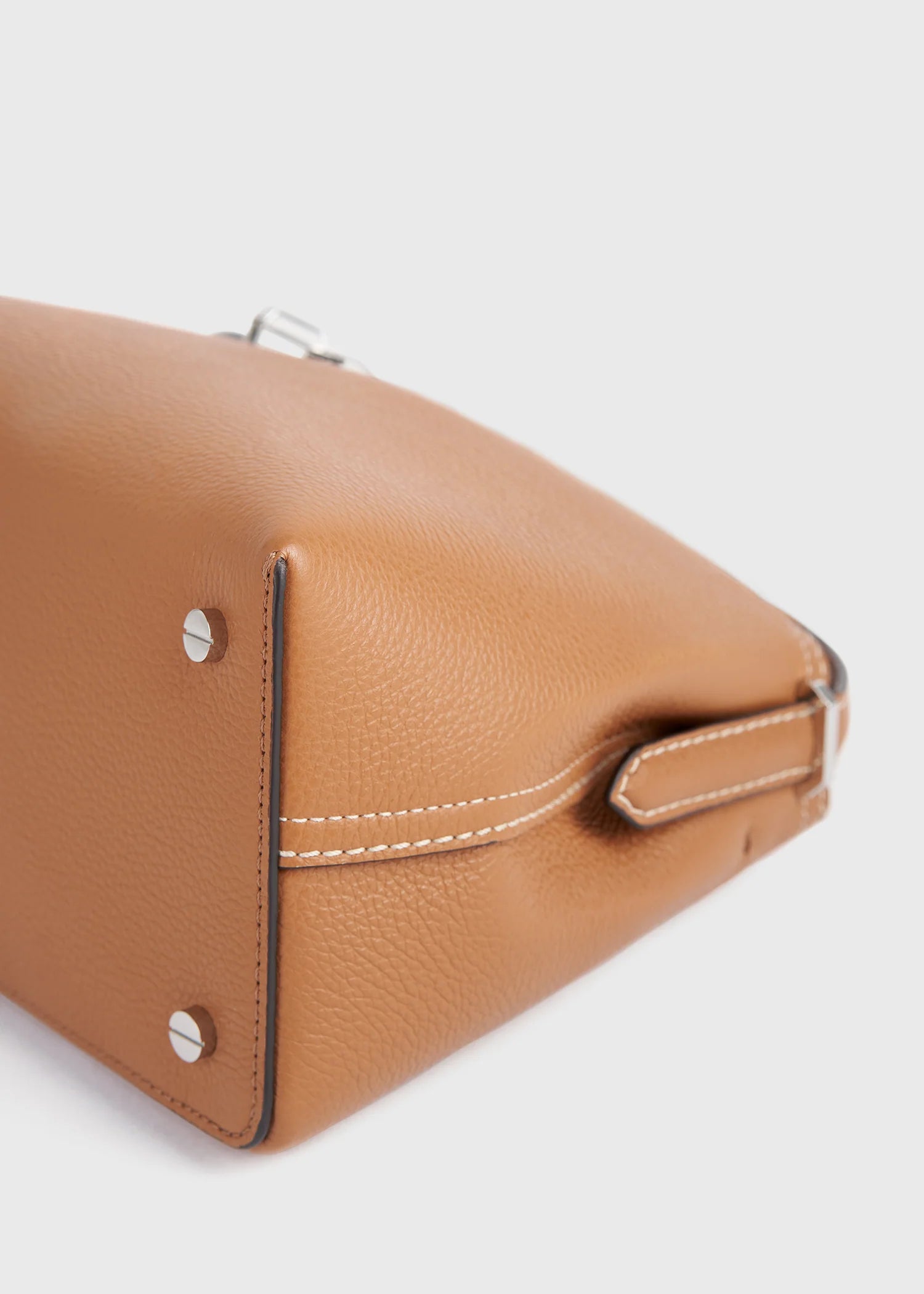 Toteme T-Lock Suede Top Handle Light Brown