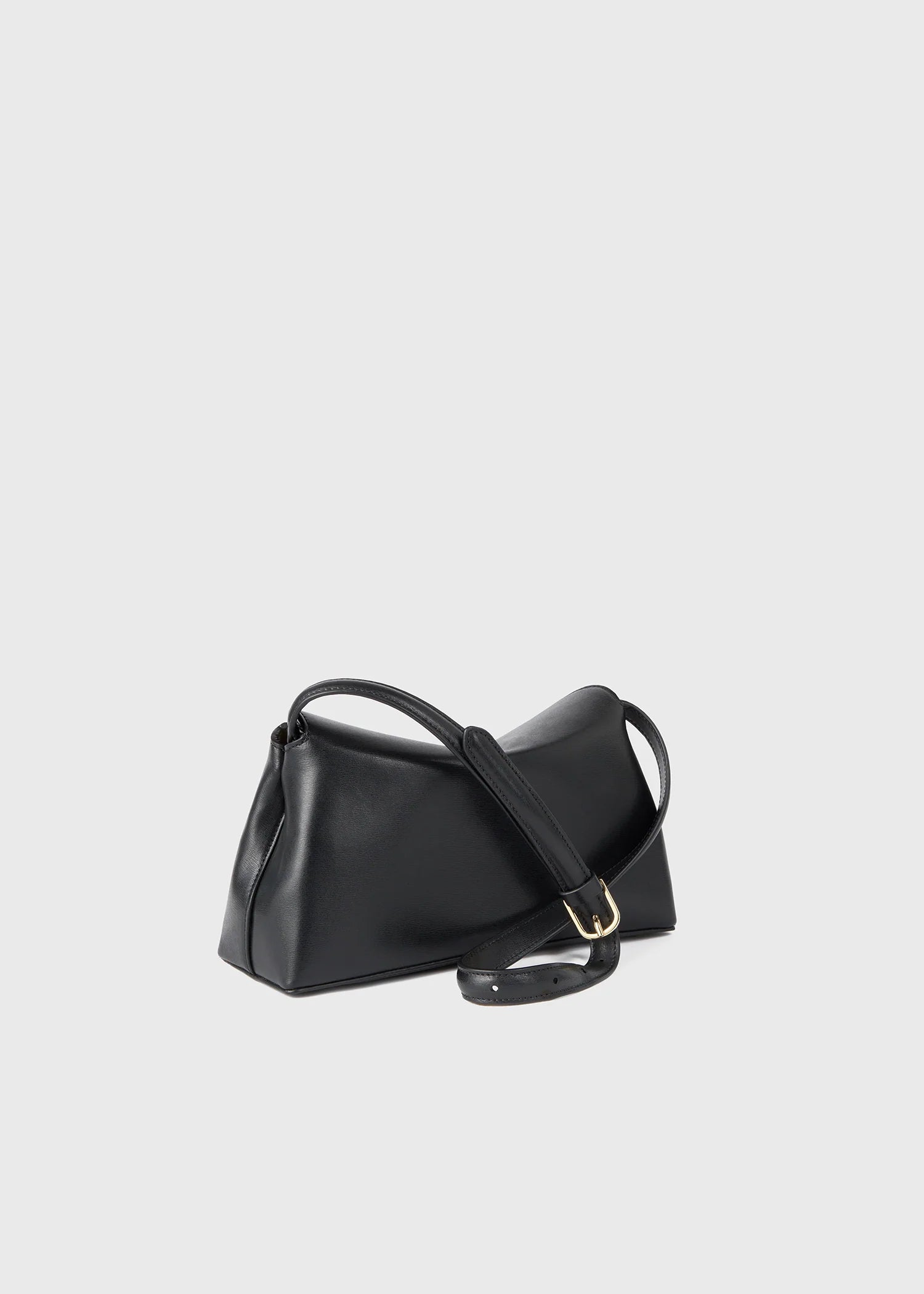 Toteme Clutch T-Lock in pelle Black