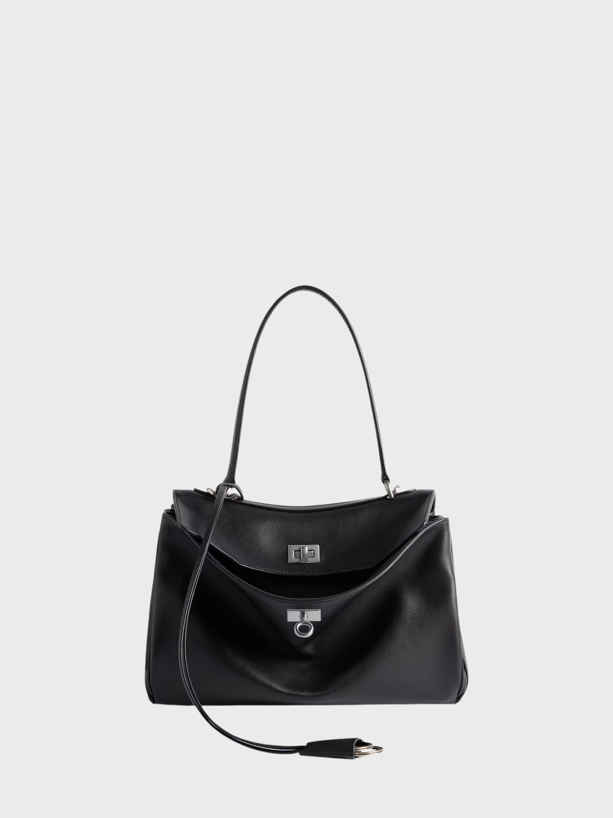 Borsa Balenciaga Rodeo piccola nera con finiture argento
