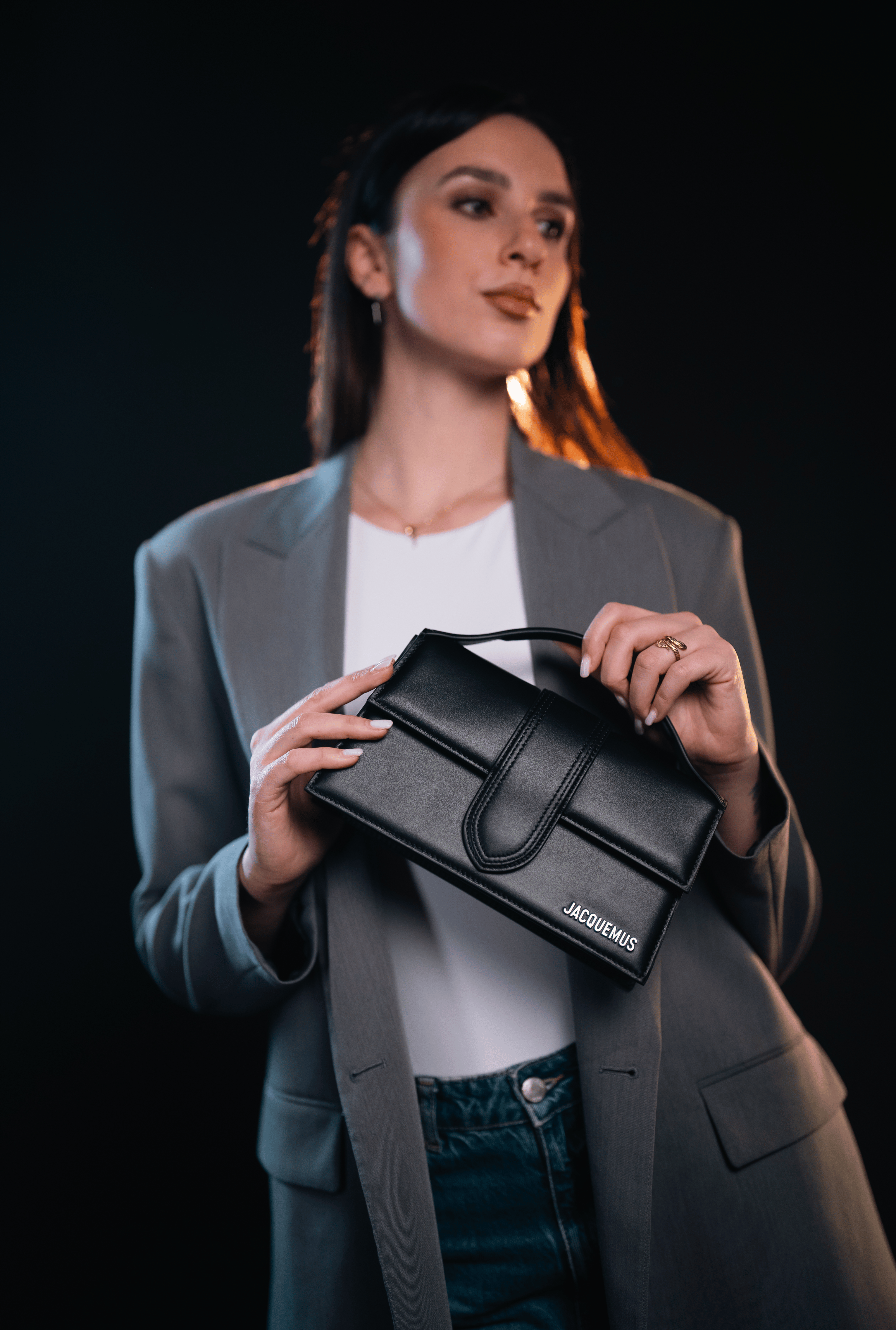 Jacquemus Le Grand Bambino Noir/Argent