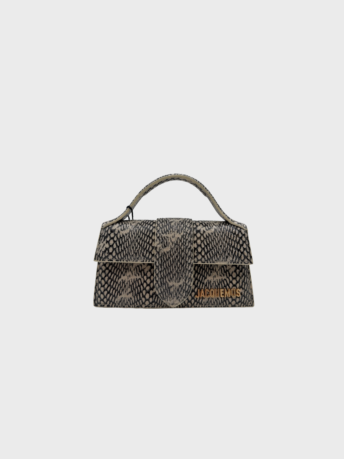 Borsa Jacquemus pitonata in pelle bianca - modello Le Bambino