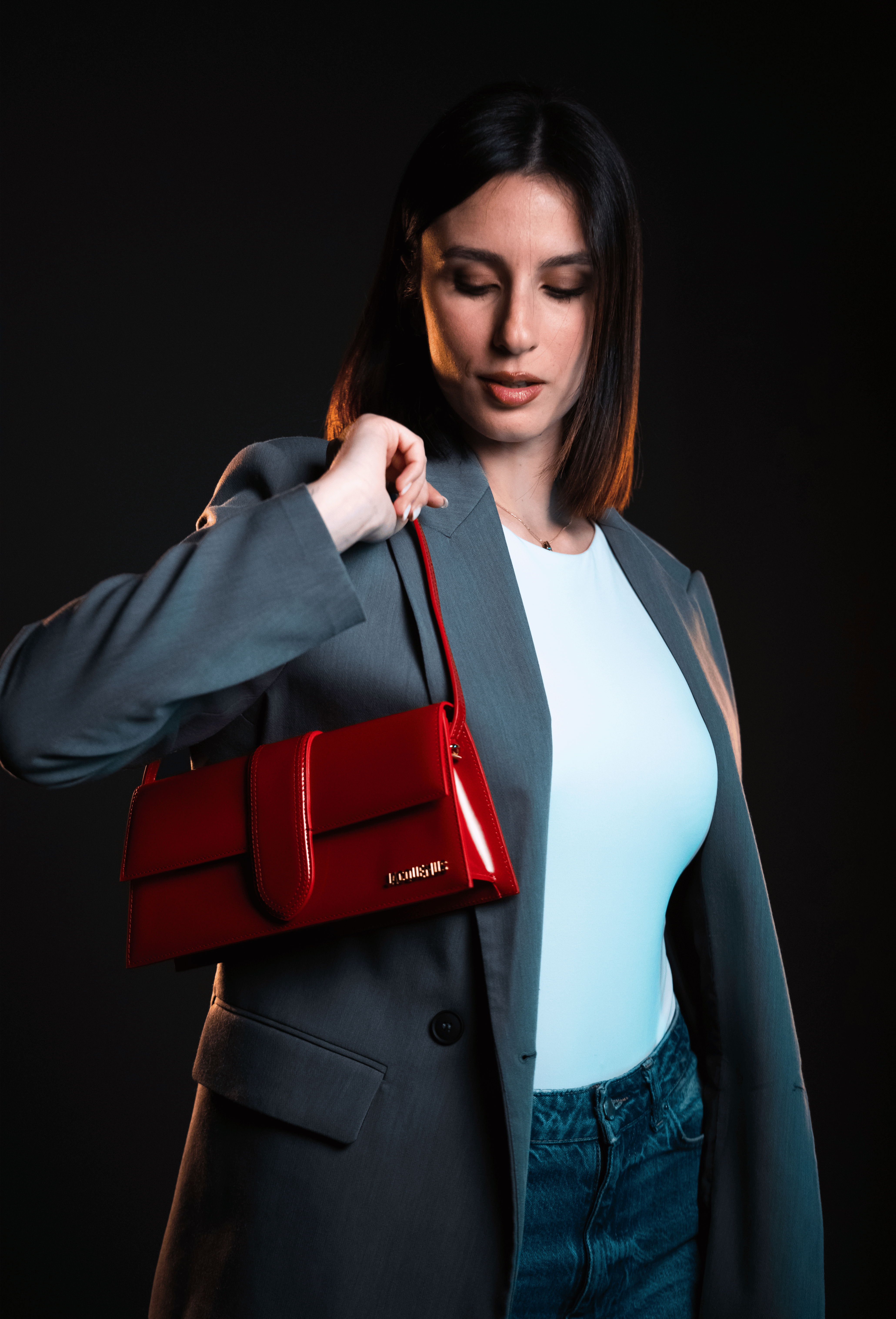 Jacquemus Le Bambino Long Rouge Or 