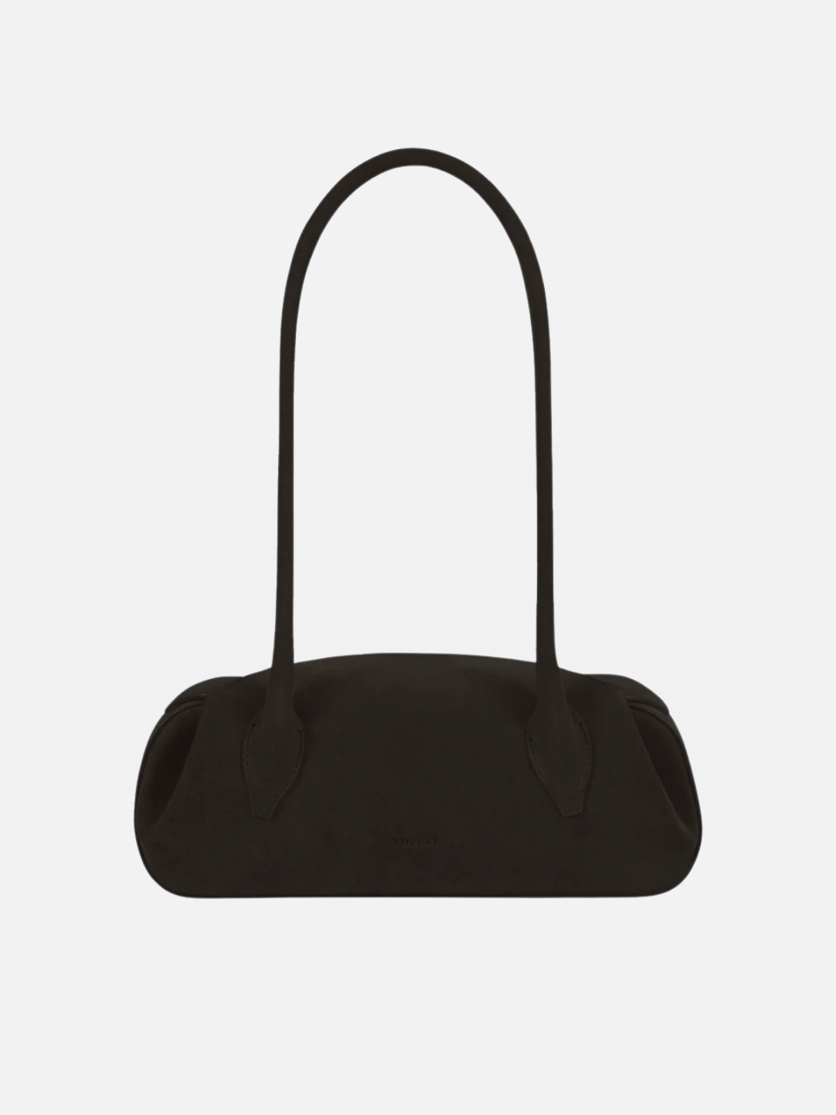 YUZEFI OYSTER SHOULDER BAG - GANACHE SUEDE